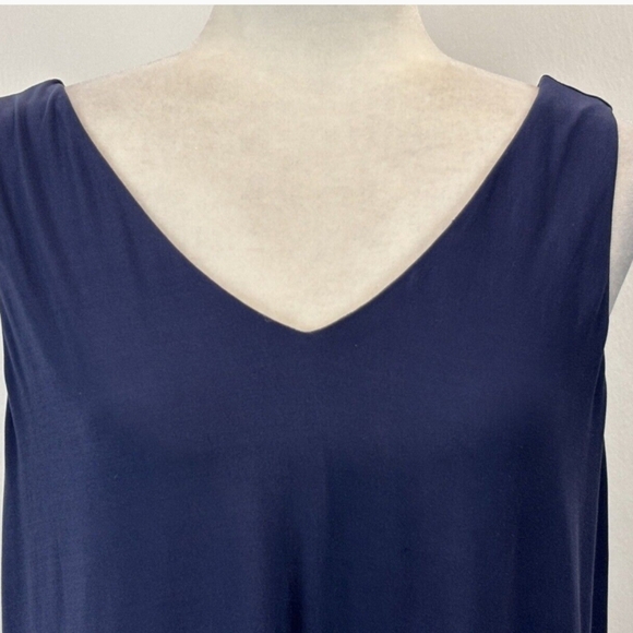 Soma Blue Handkerchief Swing Sleeveless Shift Dress Size Large - Picture 4 of 6